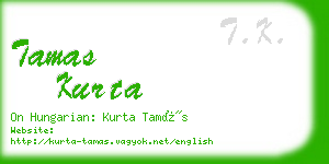 tamas kurta business card